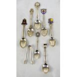 Six variously hallmarked silver commemorative teaspoons, including Southampton, William M Hayes,