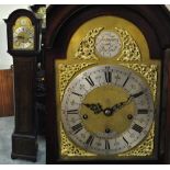 An early 20th century mahogany longcase clock of small proportions,