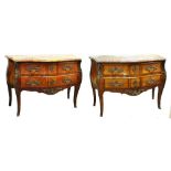 A pair of 20th century Continental commodes,