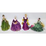 Four Royal Doulton figures; HN2337 'Loretta', HN2368 'Fleur', HN2474 'Elyse',