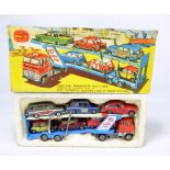 A boxed Corgi Gift Set 41 car transporter and six cars with Automatic Coupling Ford 'H' Series Tilt