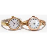 ROLEX; a 9ct yellow gold mid-20th century lady's wristwatch,