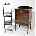 An Edwardian mahogany music chest of four drawers, on square tapering legs, height 106cm,