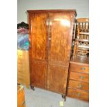 A 19th century mahogany wardrobe,