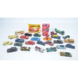 A quantity of loose predominantly diecast vehicles including Dinky and Corgi.