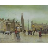 STEVEN SCHOLES (born 1952); oil on board 'All Saints', signed lower right and titled to mount,