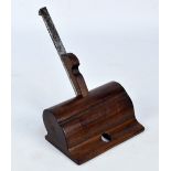 A Victorian mahogany granny's tooth plane by D Malloch & Son, Perth, length 28cm.