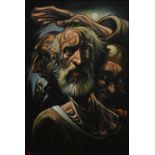 PETER HOWSON OBE (Scottish, born 1958); oil on canvas 'Merlinus Ambrosius', signed, inscribed verso,