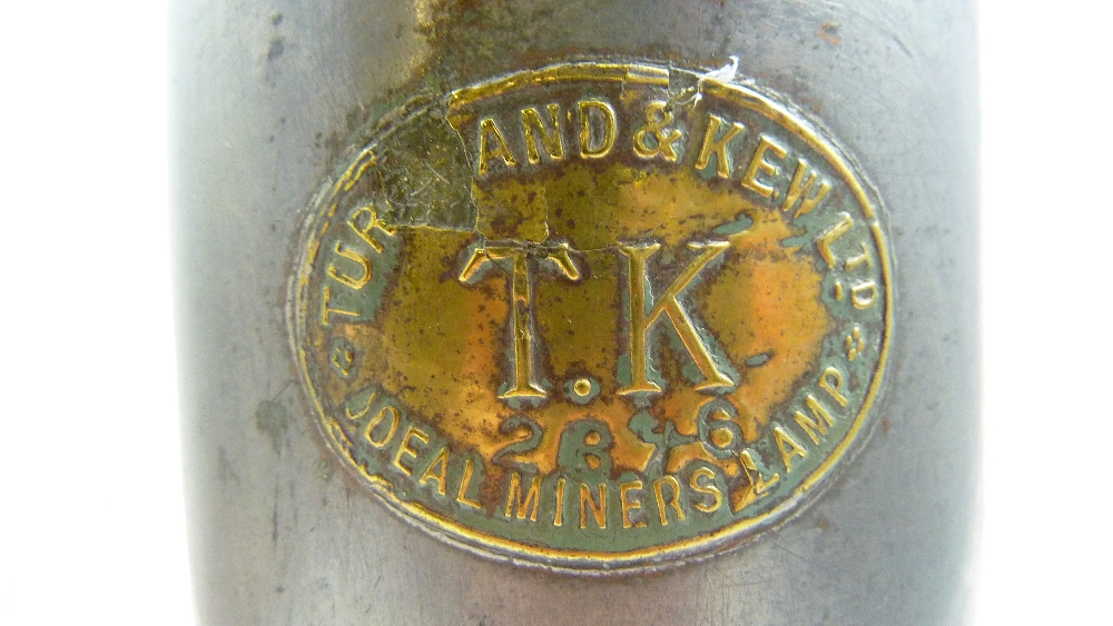 A Turquand & Kew Ltd flame safety lamp, height 27cm. - Image 2 of 4