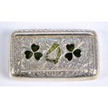 JOHN GRINSELL & SONS; a Edward VII hallmarked silver snuff box of rounded rectangular form,