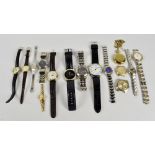 A group of various predominantly lady's wristwatches to include a 9ct gold cased Accurist on 9ct