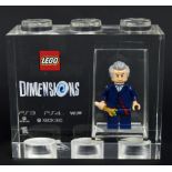 A Lego for TT Games Minifigure acrylic trophy brick, Doctor Who from the Dimensions game,