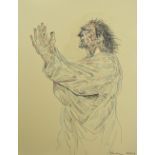 PETER HOWSON OBE (Scottish, born 1958); ink and watercolour on paper 'Isiaiha', signed,