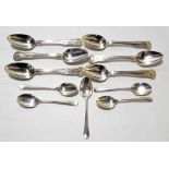 SYDENHAM WILLIAM PEPPIN; a set of six George III hallmarked silver King's pattern teaspoons.