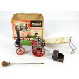 A boxed Mamod Traction Engine, length 25cm.