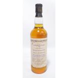 A single bottle of Islay single malt scotch whisky; distilled at Laphroaigh Distillery 1988,