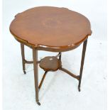 An Edwardian mahogany and inlaid occasional table,