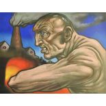 PETER HOWSON OBE (Scottish, born 1958); pastel on paper 'Steam and Power', signed,