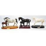 Two Royal Doulton figures of horses 'Spirit of Youth' and 'Black Beauty and Foal',