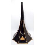 A replica gilt heightened black bodied Thomas Edison 'Mr Fudge' phonograph horn with octagonal