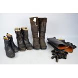 Equestrian interest; three pairs of UK size 6 boots,