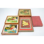 Five boxed dissected puzzle map jigsaws of England and Wales (5).