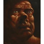 PETER HOWSON OBE (Scottish, born 1958); oil on canvas 'John', signed,