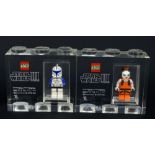 Two Lego for TT Games Minifigure acrylic trophy bricks,