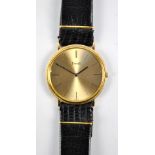 PIAGET; an 18ct yellow gold gentleman's manual wind wristwatch,