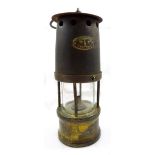 A small model 'Stanley Disaster Lamp' safety lamp, height 15cm.