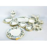 A Wedgwood 'Spring Morning' pattern decorated coffee and dinner part set including coffee cans and