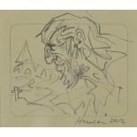 PETER HOWSON OBE (Scottish, born 1958); pencil study 'Henry', signed and dated 2012, 7 x 8cm,