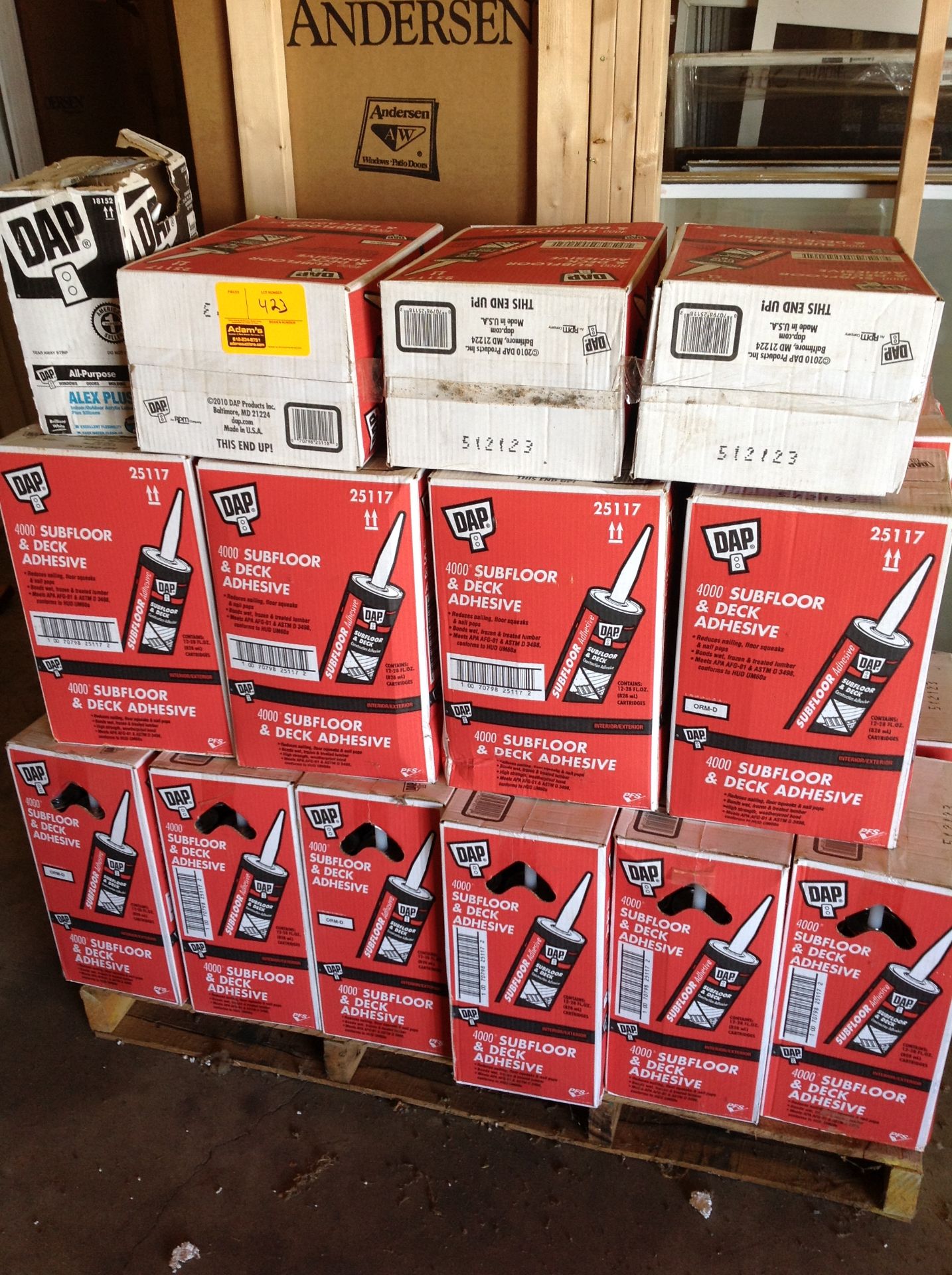 Pallet of Subfloor & Deck Adhesive