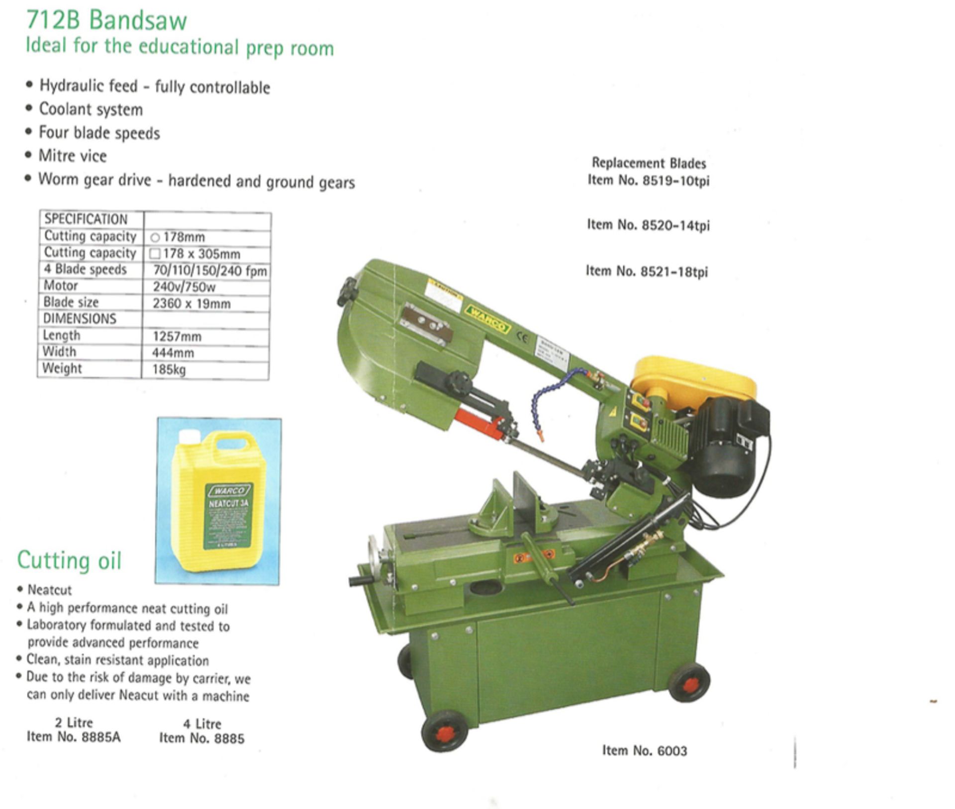 Warco 712B Bandsaw - Image 2 of 7