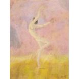 Gerstl Arnold 1888 Prag - 1957 Windsor "Tanzender Akt". Pastell auf Papier. Signiert.