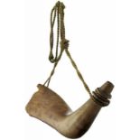 Signalhorn "Freimaurer" London 1831. Graviertes Kuhorn. Bezeichnet: "RegXCL - Pyrenees- Nivelle -