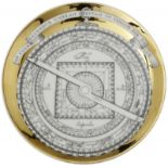 Teller "Astrolabio" 1970. Fornasetti. Porzellan, verso bezeichnet "Fornasetti Milano". Durchmesser