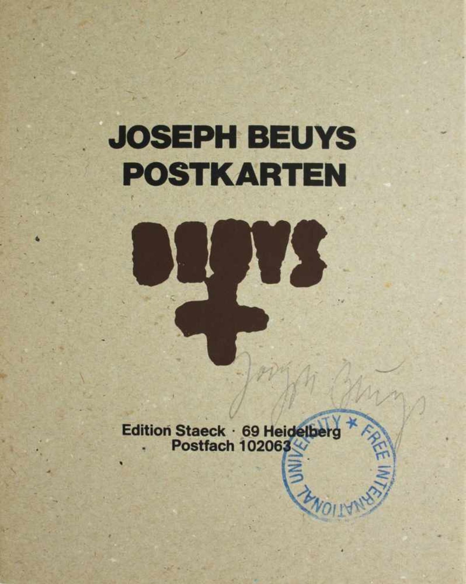 Joseph Beuys 1921 - 1986 Postkarten ca. 1986 Multiple Multiple auf festem Karton, handsigniert und