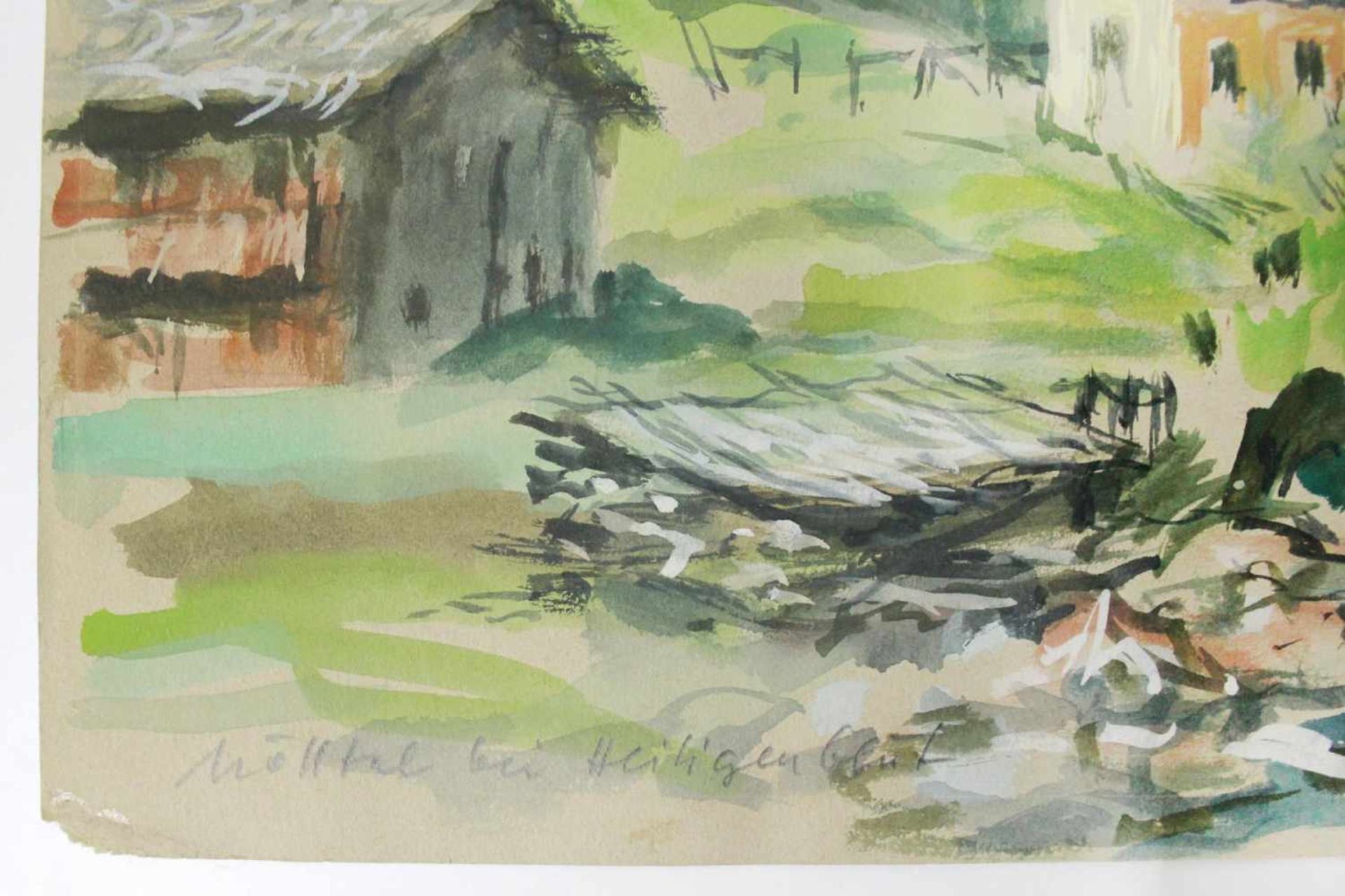 Otto Rüdenauer 1914-1978 Mölltal bei Heiligenblut 1976 Aquarell signiert, datiert und betitelt, zwei - Bild 3 aus 3