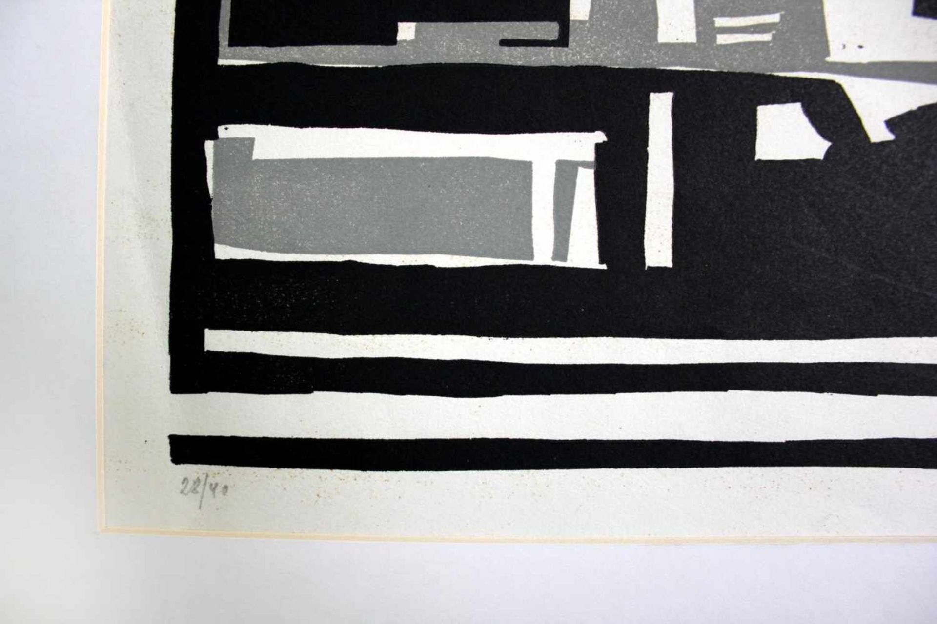 Gustav Kurt Beck 1902-1983 o.T. Linolschnitt handsigniert und nummeriert 28/40 70 x 46 cm - Image 3 of 3