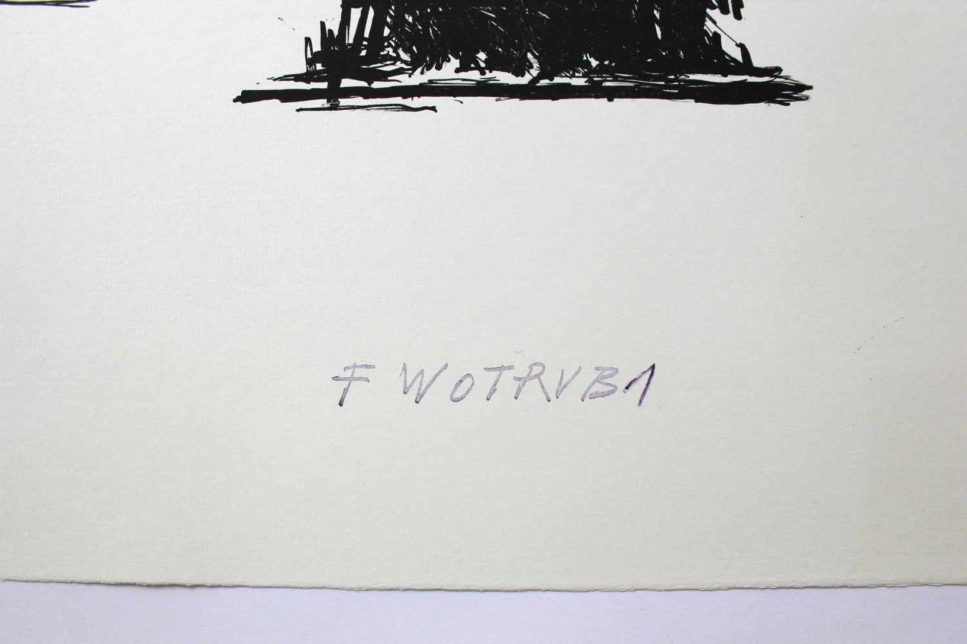 Fritz Wotruba 1907 - 1975 Studien 1973 Lithographie stempelsigniert, nummeriert auf Label verso - Bild 2 aus 3