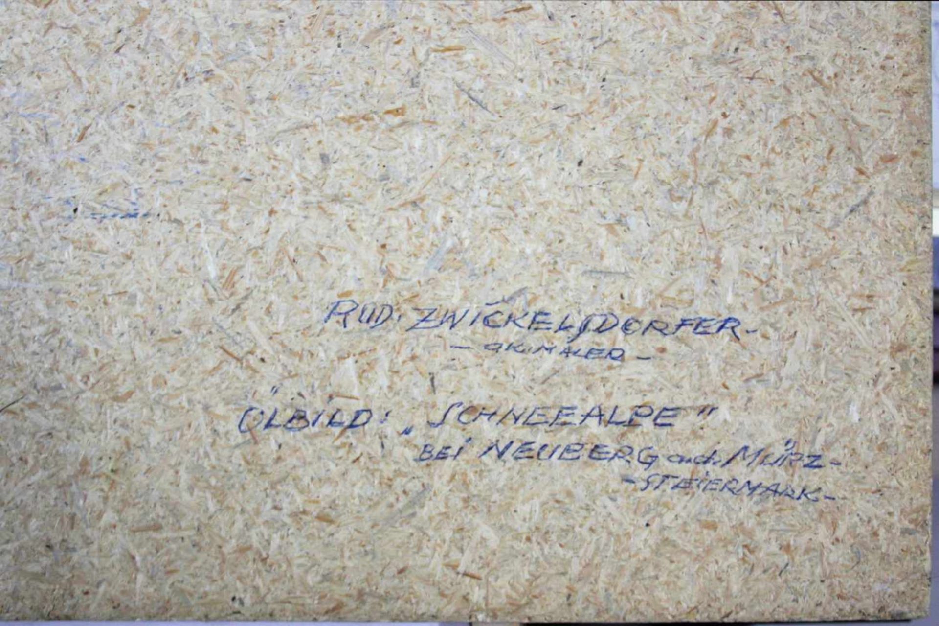 Rudolf Zwickelsdorfer 1887 - 1975 Schneealpe bei Neuberg an der Mürz, Stmk Öl auf Leinwand auf - Bild 3 aus 3