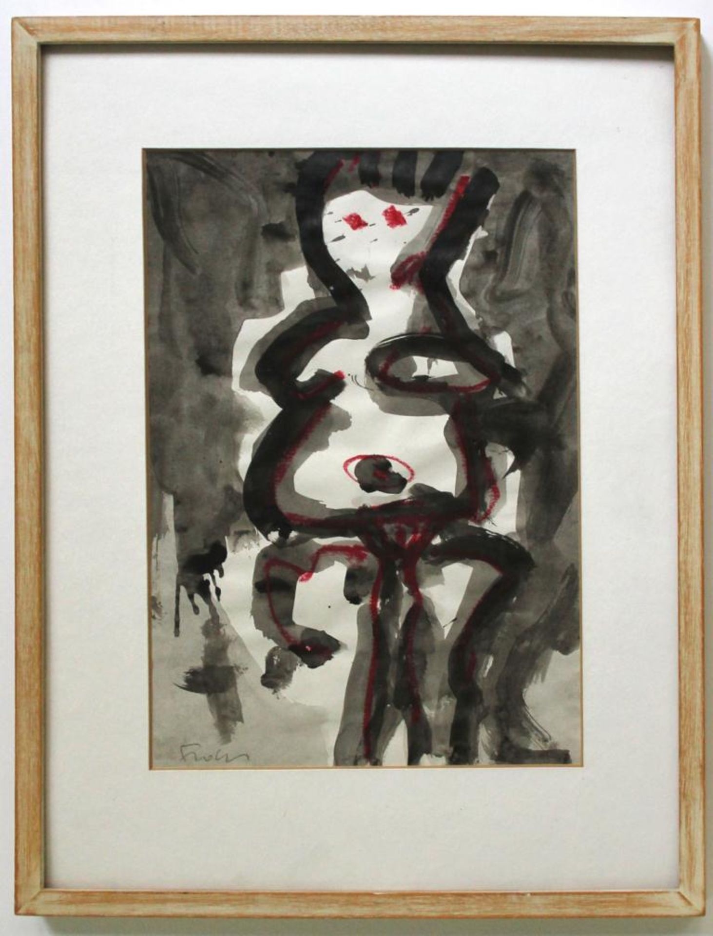 Frohner Adolf 1934-2007 Ohne Titel Aquarell auf Papier handsigniert vorne, gerahmt 49,5 x 38,5 cm