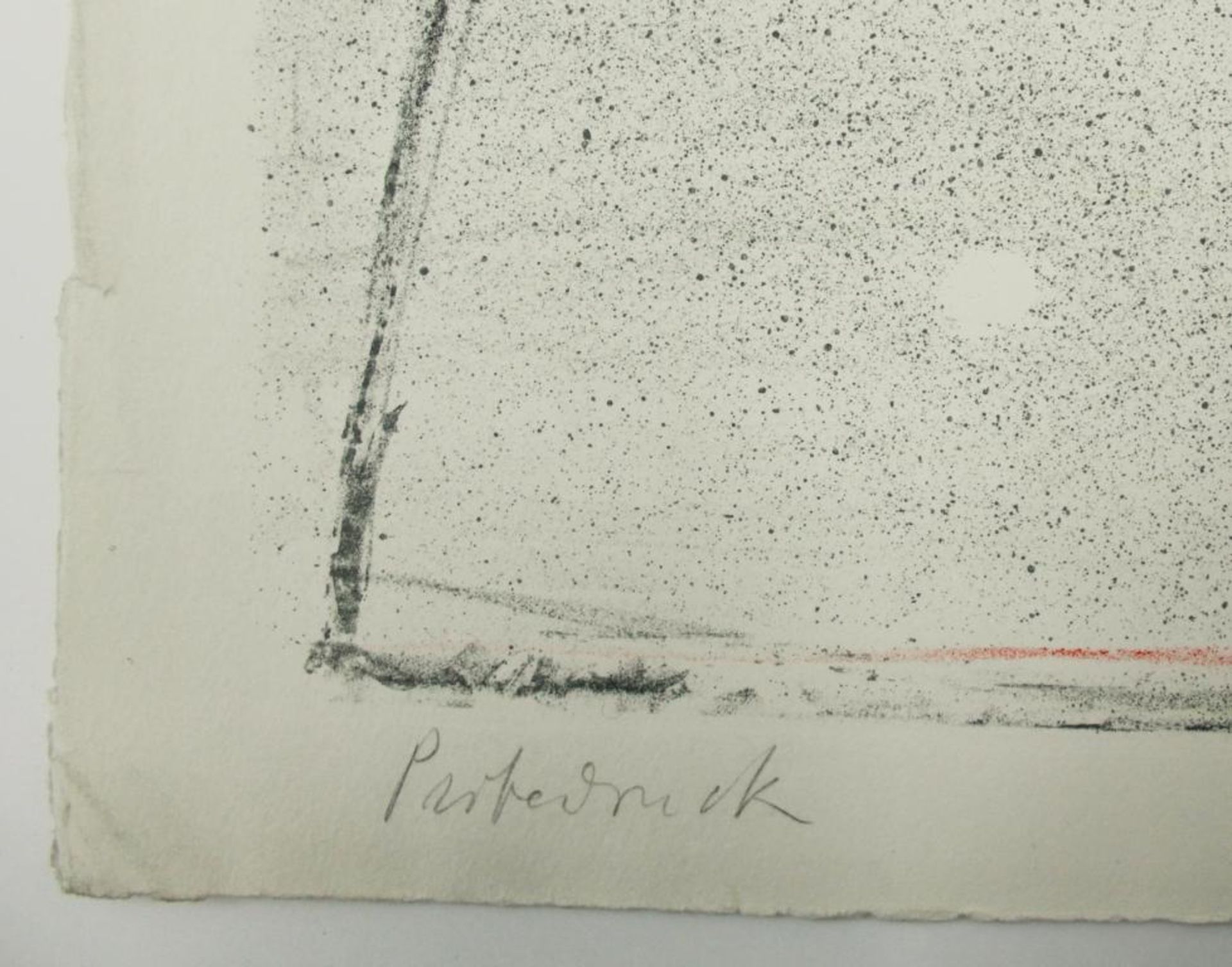 Messensee Jürgen geb. 1936 Ohne Titel 1971 Lithographie Probedruck, handsigniert und datiert vorne - Bild 3 aus 3