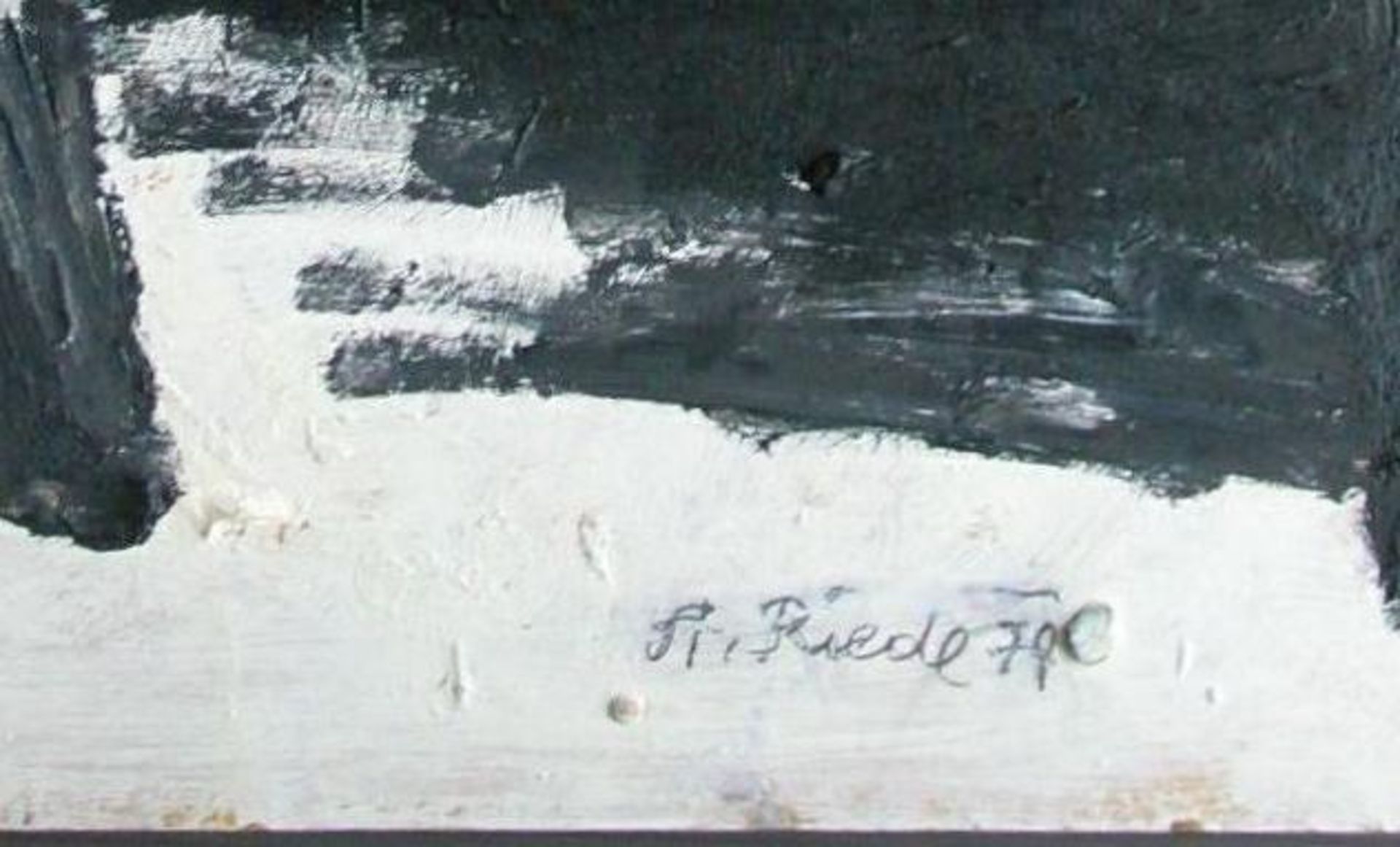 Riedl Alois geb. 1935 Ohne Titel 1979 Öl auf Spanplatte handsigniert und datiert vorne, - Bild 3 aus 3