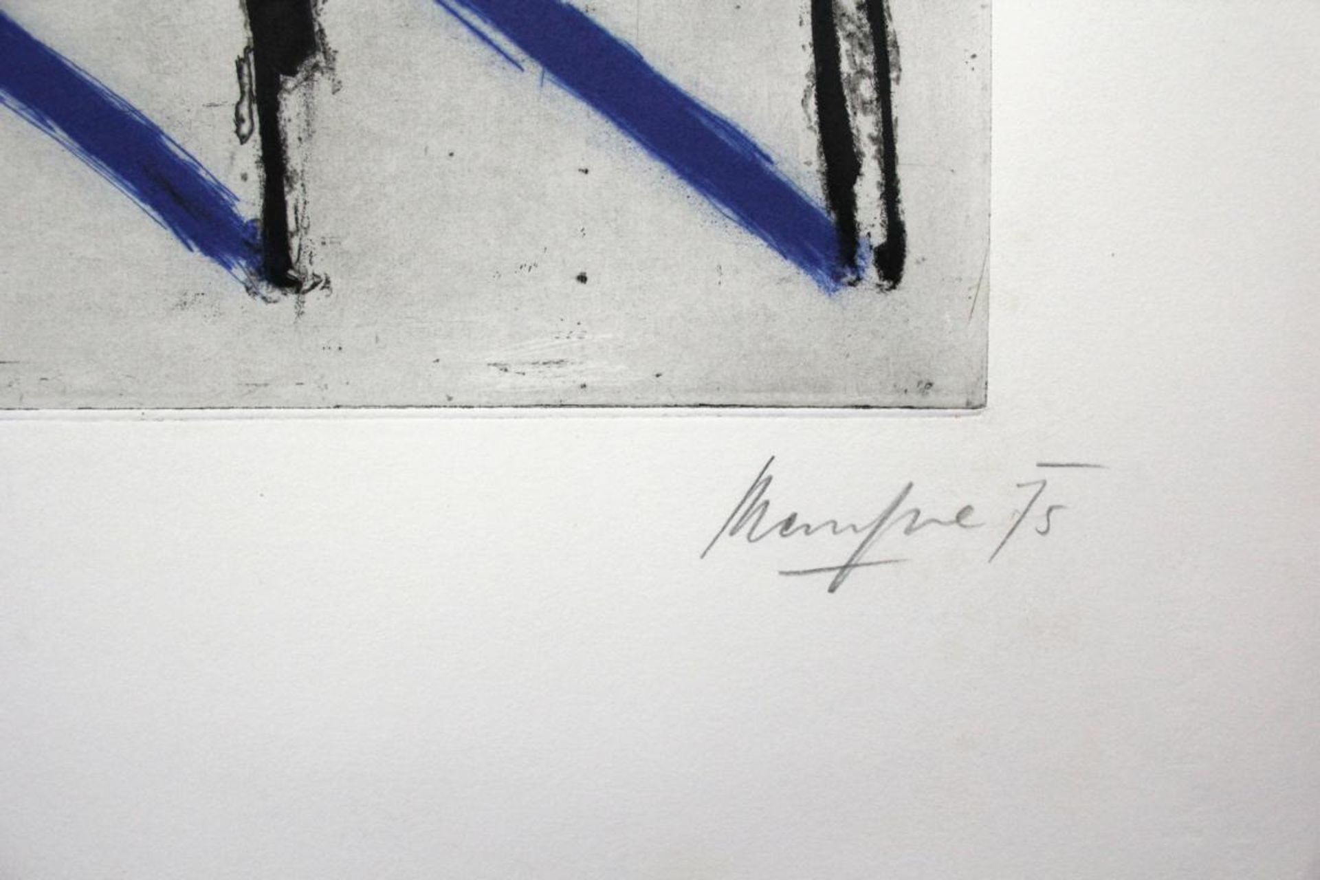 Messensee Jürgen geb. 1936 Ohne Titel 1975 Lithographie auf Papier handsigniert, datiert und - Bild 2 aus 3