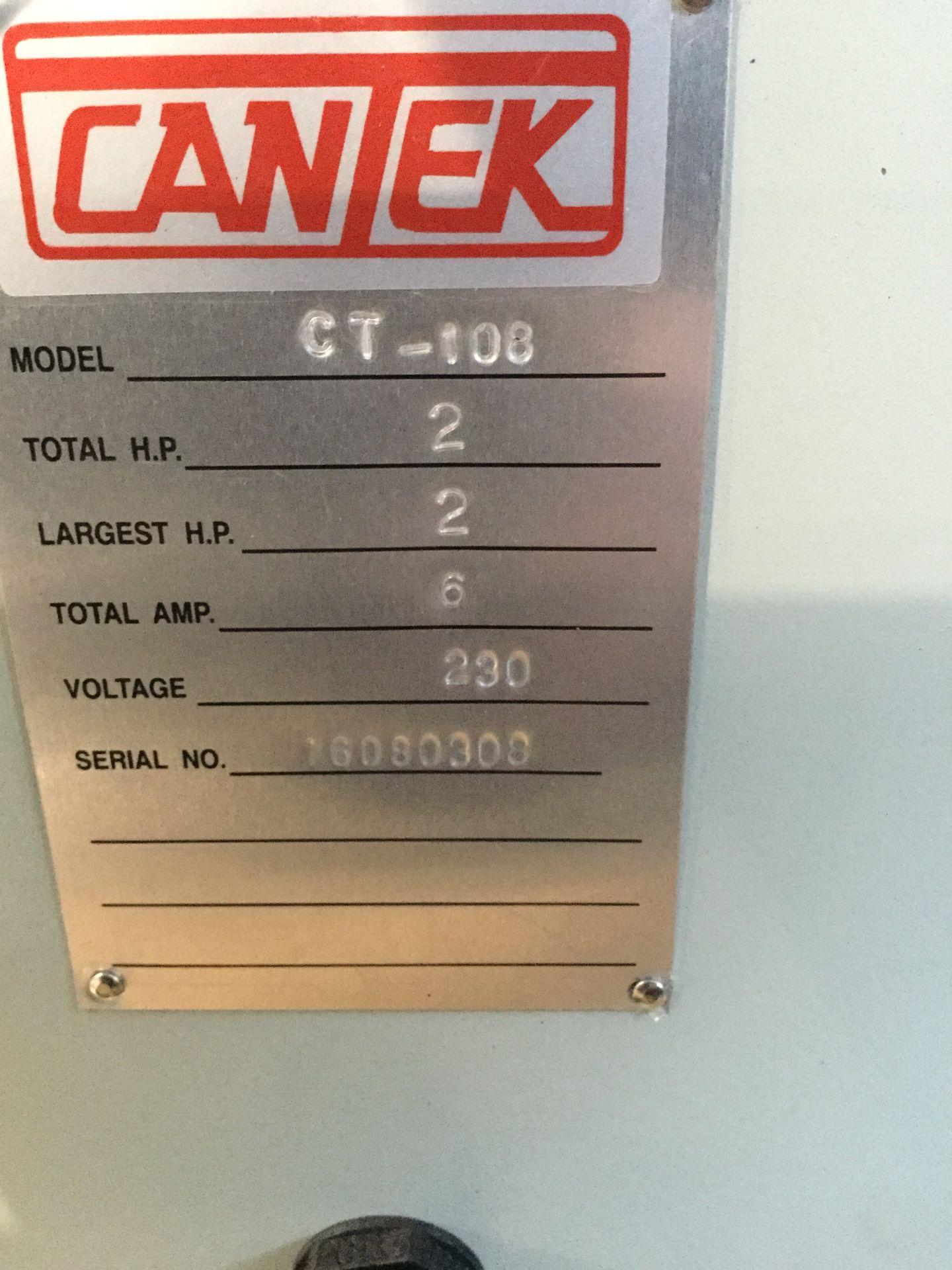 (909)NEW- CANTEK EDGE SANDER 6''X108'' 230V 3-PHASE (SHOW ROOM MODEL) - Image 2 of 3