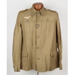 LUFTWAFFE FLAK/RGG NON-COM OFFICER'S TROPICAL TUNIC