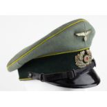 EARLY GERMAN SIGNALS NCO/ENLISTED VISOR CAP