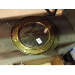 Port hole mirror and brass